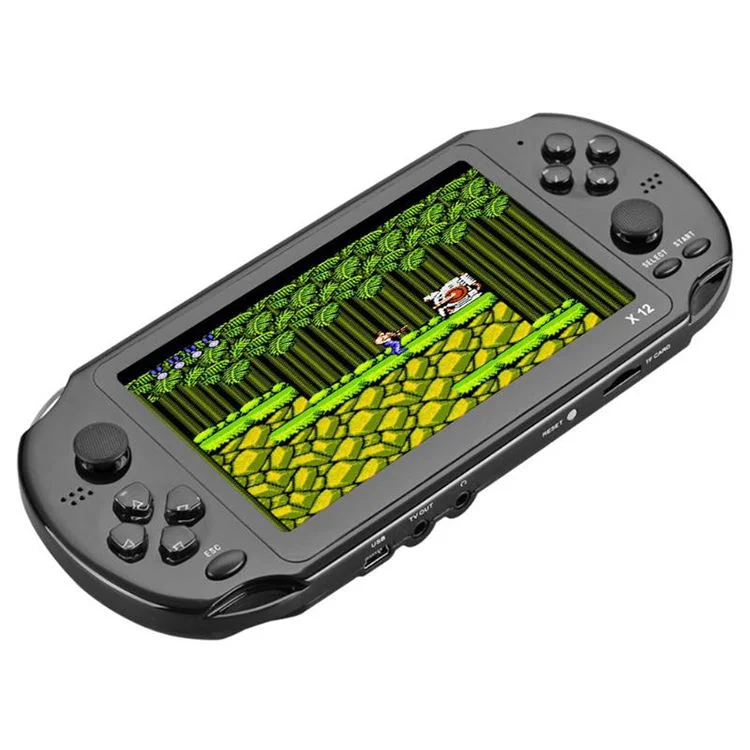 X12 Plus Retro Handheld Game Console 5.1/7,1 polegadas HD Screen Portable Leitor de jogos portátil de áudio Jogos clássicos incorporados