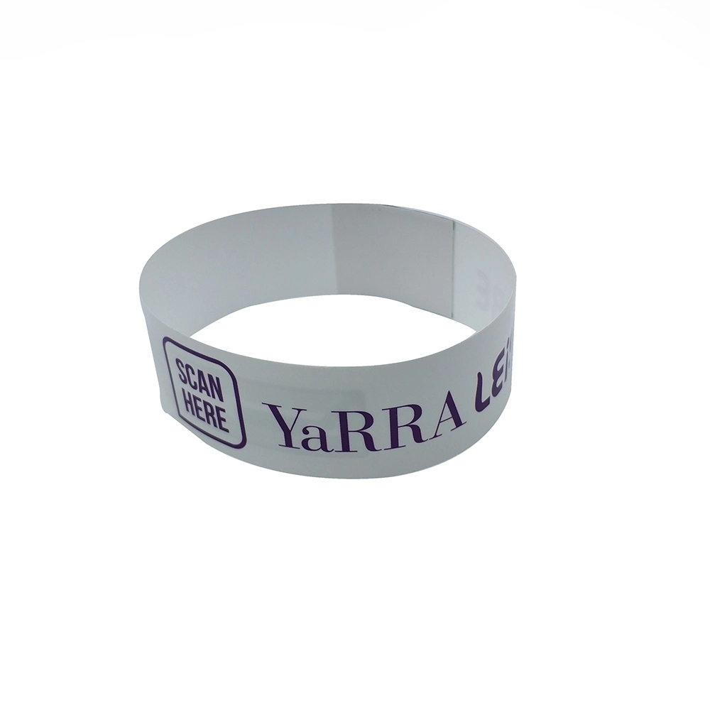 Z007-W UHF Impinj Monza 4 Chip 860-960MHz RFID Disposable Paper Wristband