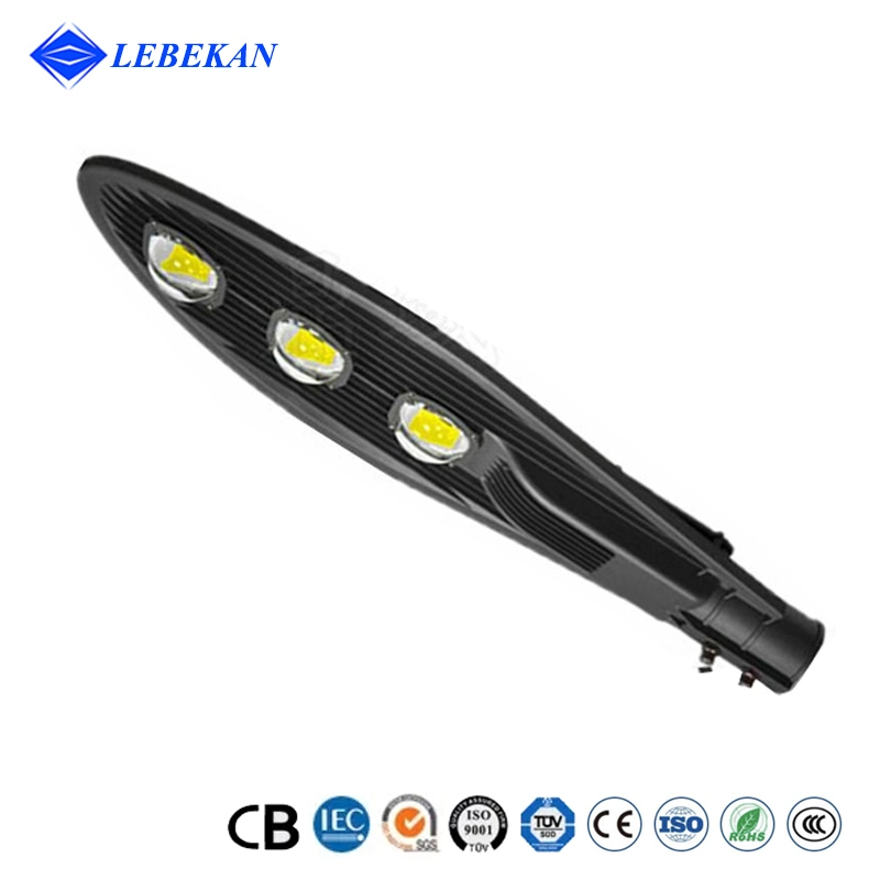 Outdoor AC100-305V LED IP66 luz de estrada 100W inundação comercial LED de 150 W Cobra Dusk para Dawn Street Barn Yard Light Iluminação pública de 200 W luminária