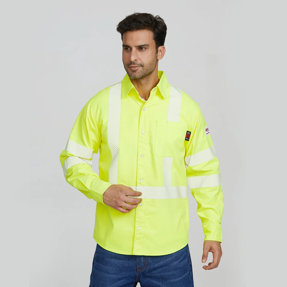 Protective Hi-Vis Workwear: Flame-Resistant Shirt for Safety