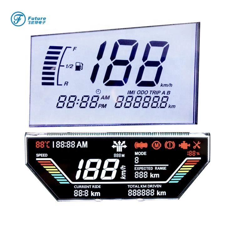 Universal Motorrad HTN Bildschirm LCD Digital Speed Meter Kilometerzähler für Roller Elektromotorrad