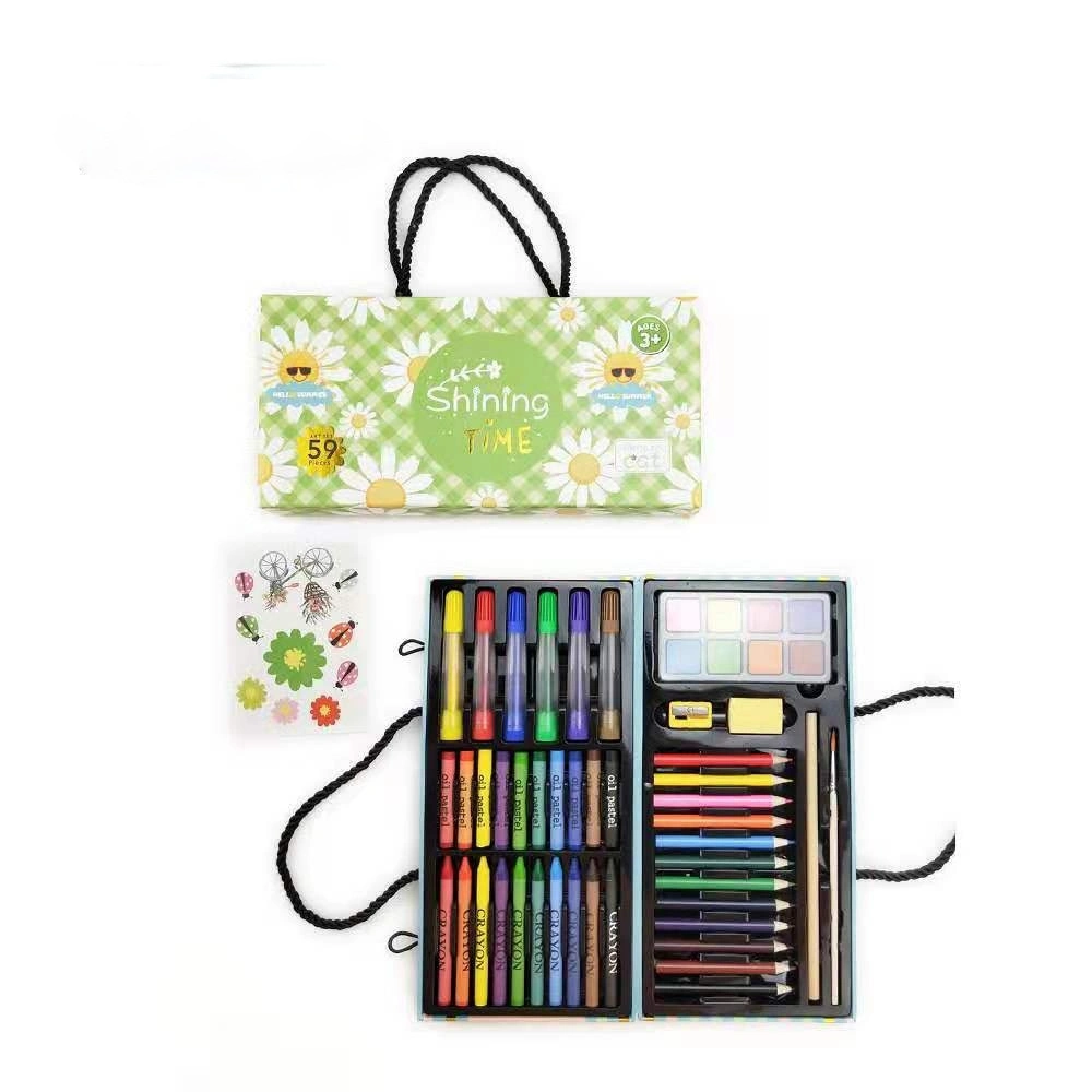 Wholesale/Supplier 59 Pieces Kids Art Supplies Painting Gift Box Set Watercolor Pen