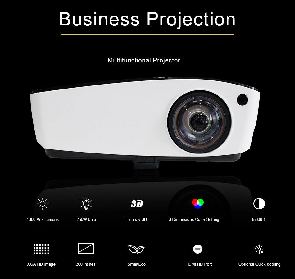 Oway P280 HD Proyector de corto alcance Resaltar para las escuelas conferencias de negocios