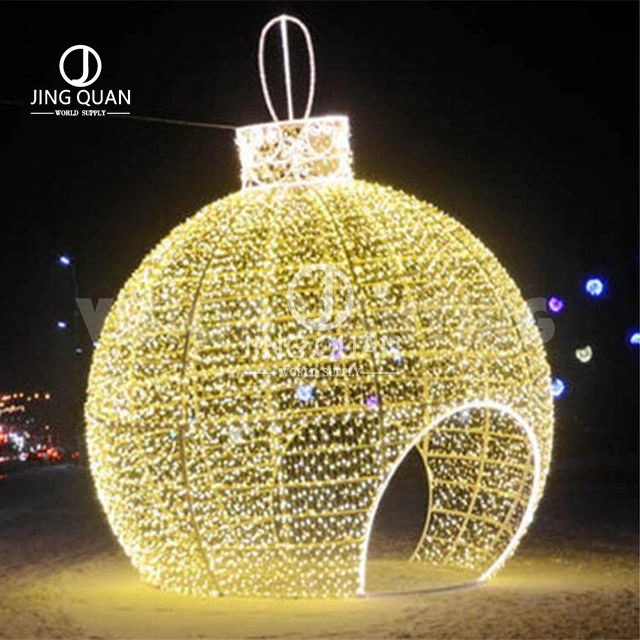 Fábrica de China LED de suministro de Navidad Bolas de arco de la luz de lámparas de la construcción de Motif embellecer ornamentos paisaje de la boda