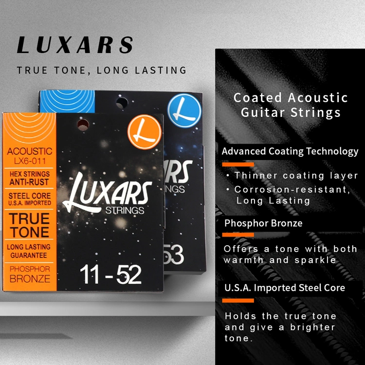 Thinner Coating Anti-Rust Acoustic Guitar String Set