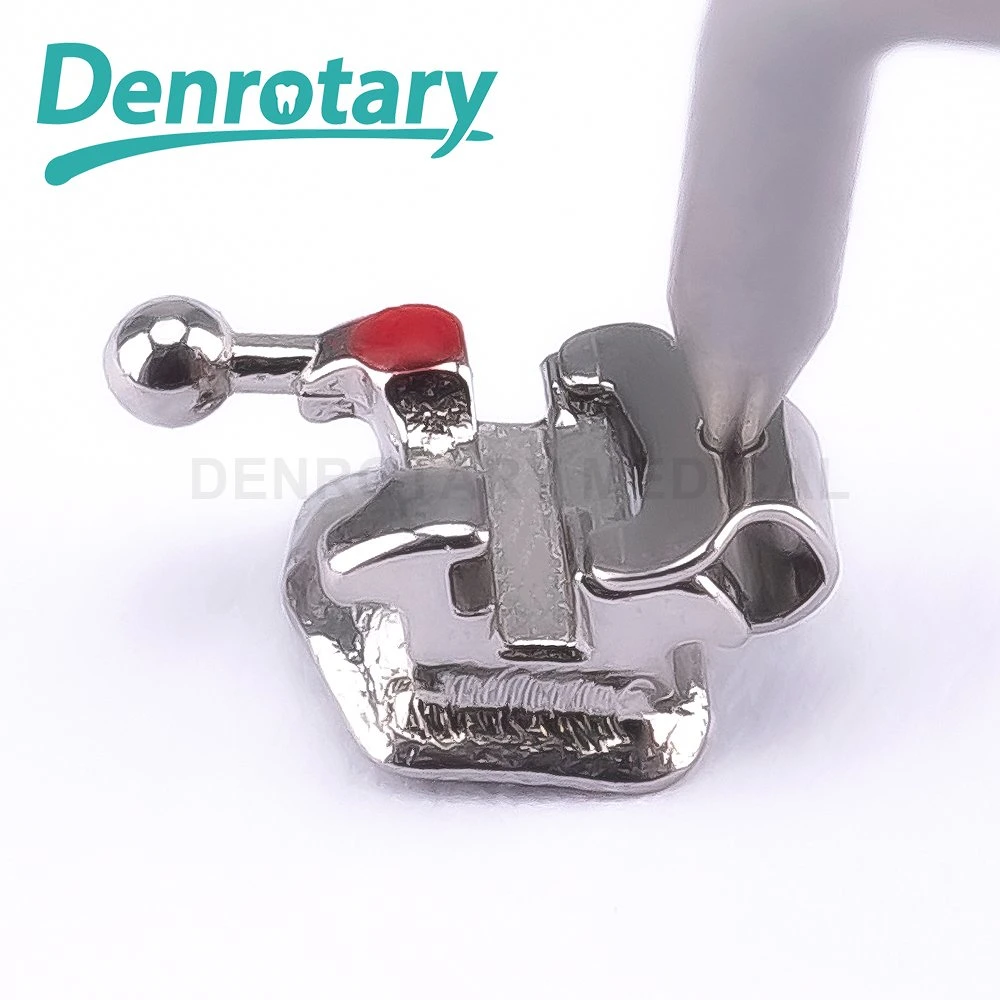 Dental Top Quality Metal Brackets Orthodontics Teeth Braces Laser Mark Roth Braces Elastic Ligature Tie Orthodontic Braces for Teeth