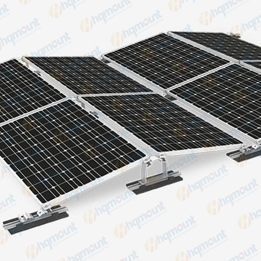 Zinc Aluminum Magnesium Solar Flat Roof PV Support Ballast Rack for Apoyo Solar Rooftop Mounting