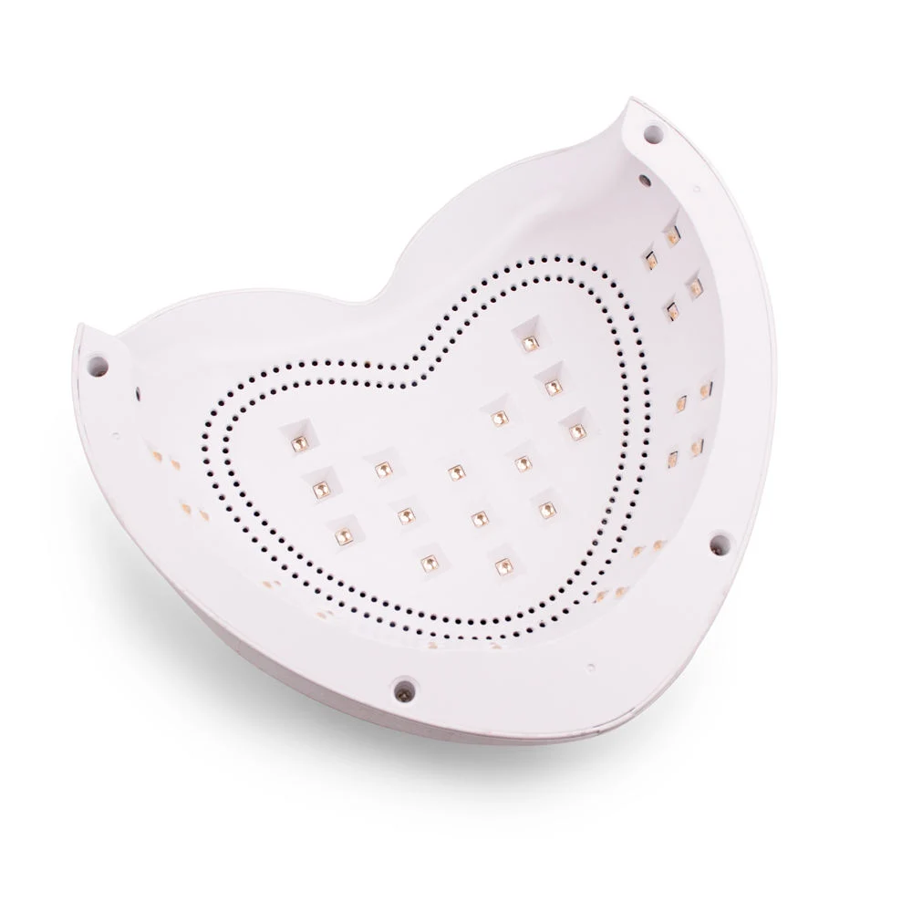 Popular New Style Cute Heart Shape Fast Drying Manicure Pedicure Machine Light Weight 96W Hybrid PRO Cure UV LED Nail Lamp