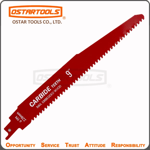 Hartmetall-gekippte Reciprocating Sägeblätter für das Schneiden von Nail Embedded Holz