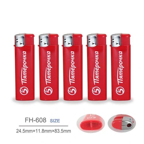Disposable Electronic Flint Gas Cigarette Plastic Lighter Fh-608