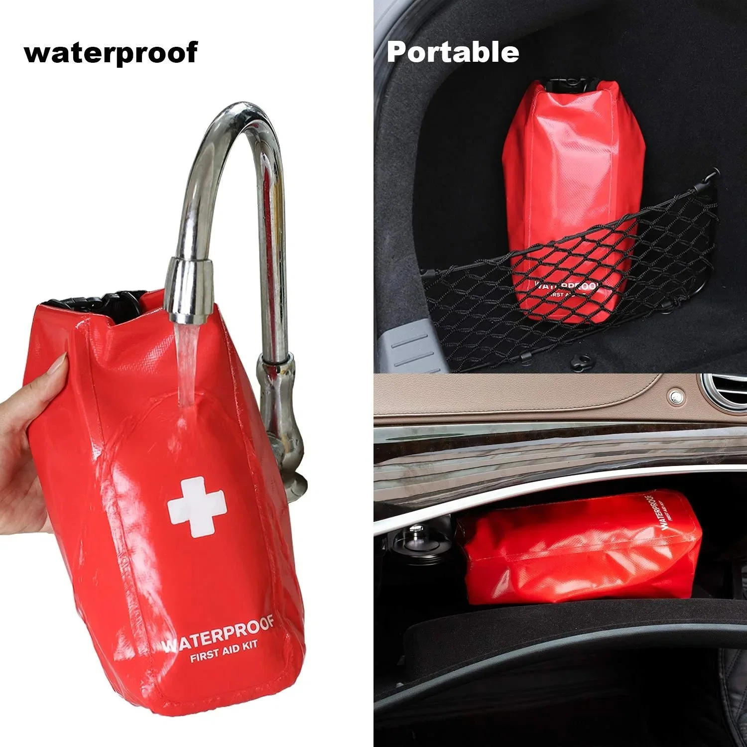 Custom Logo Small Waterproof First Aid Medical Kit Bag with Equipment for Travel Boating Vehicle Sports