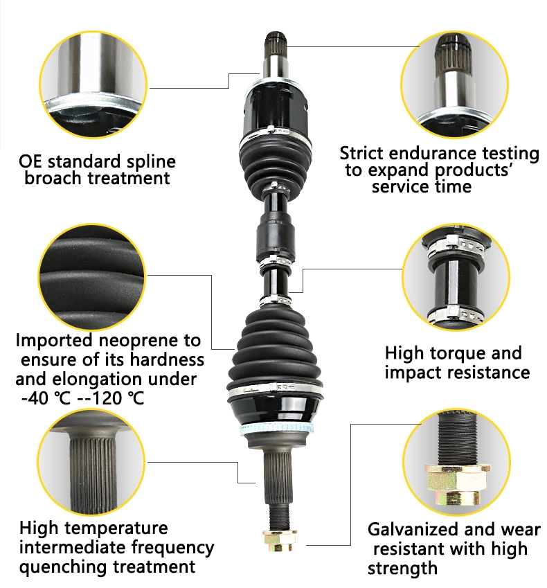 Eep Auto Parts Drive Shaft para Toyota Honda Nissan Mazda Mitsubishi Hyundai Accesorios de coche eje CV