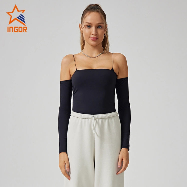 Ingor Sportswear Fabricants de vêtements de sport Gym ODM OEM Personnalisé Femmes Activewear T-shirt à manches longues