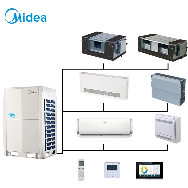 Aire acondicionado multifunción inteligente Midea 25kw Calefacción de refrigeración Industrial Sistema de aire acondicionado para hoteles