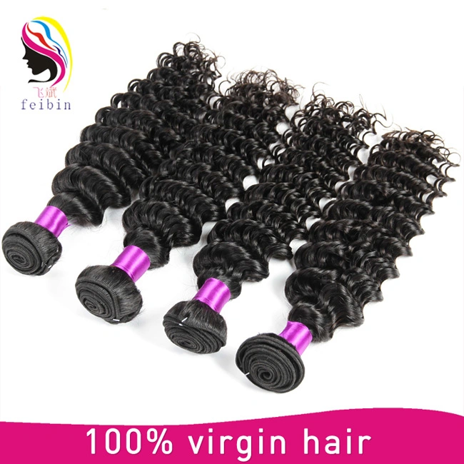 No Tangle No Shedding Unprocessed Deep Wave Human Hair Bundles