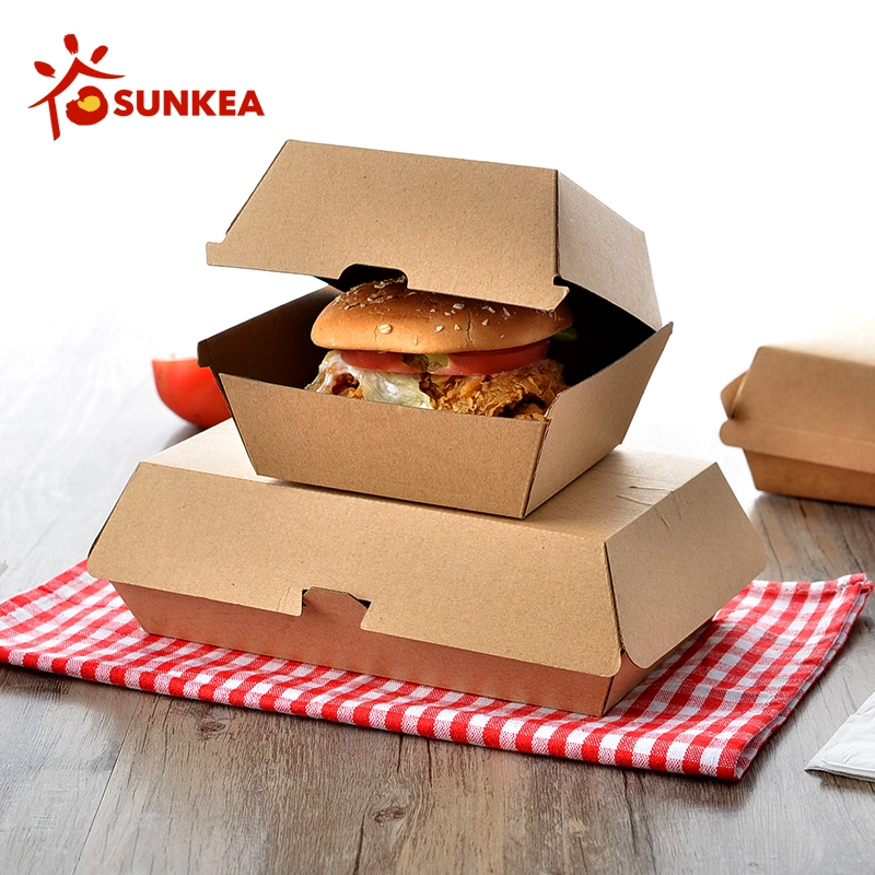 Wholeale Disposable Take Away Food Grade Customized Printing High quality/High cost performance  Hamburger Lunch Box