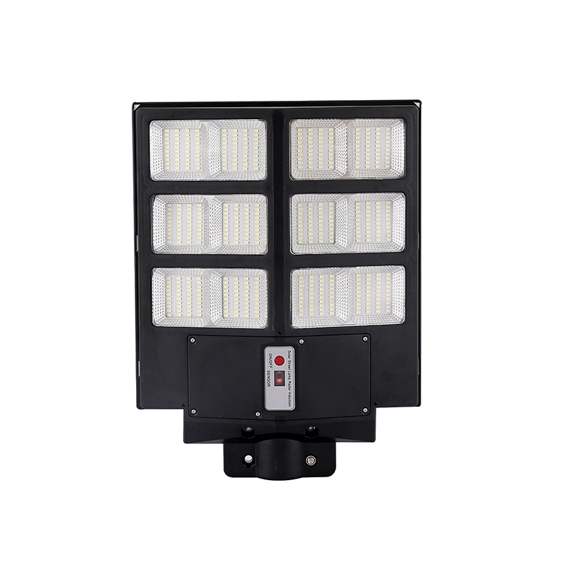 Nuevo sensor de movimiento brillante Luz de calle ABS lámpara LED impermeable IP65 180W 240W 300W exterior todo en uno LED Panel solar Luz de la calle Cell