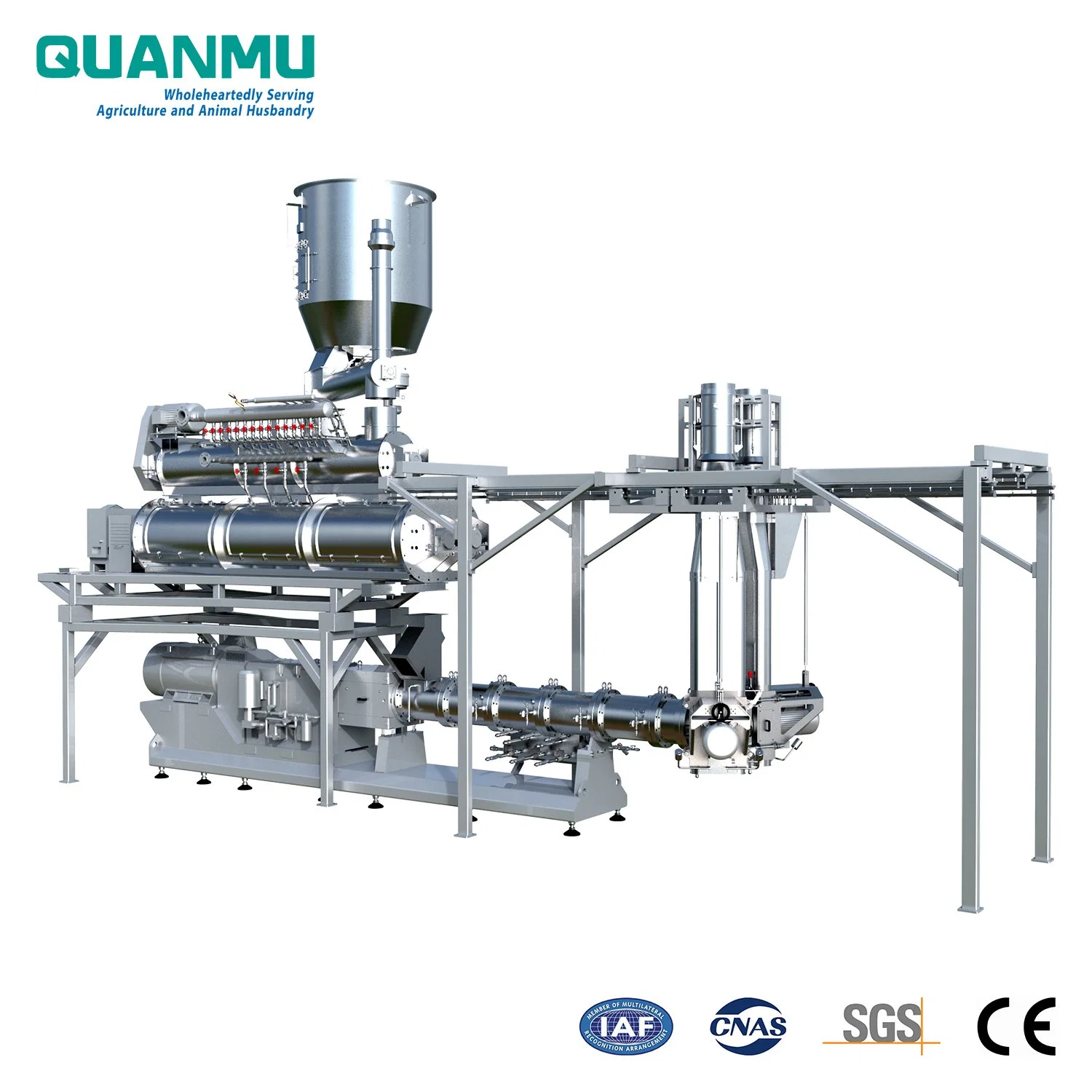 Best Price of Floating or Sinking Fish and Aquatic Animal Feed Pellet Twin Screw Extruder Machinery in Feed Processing Machinery