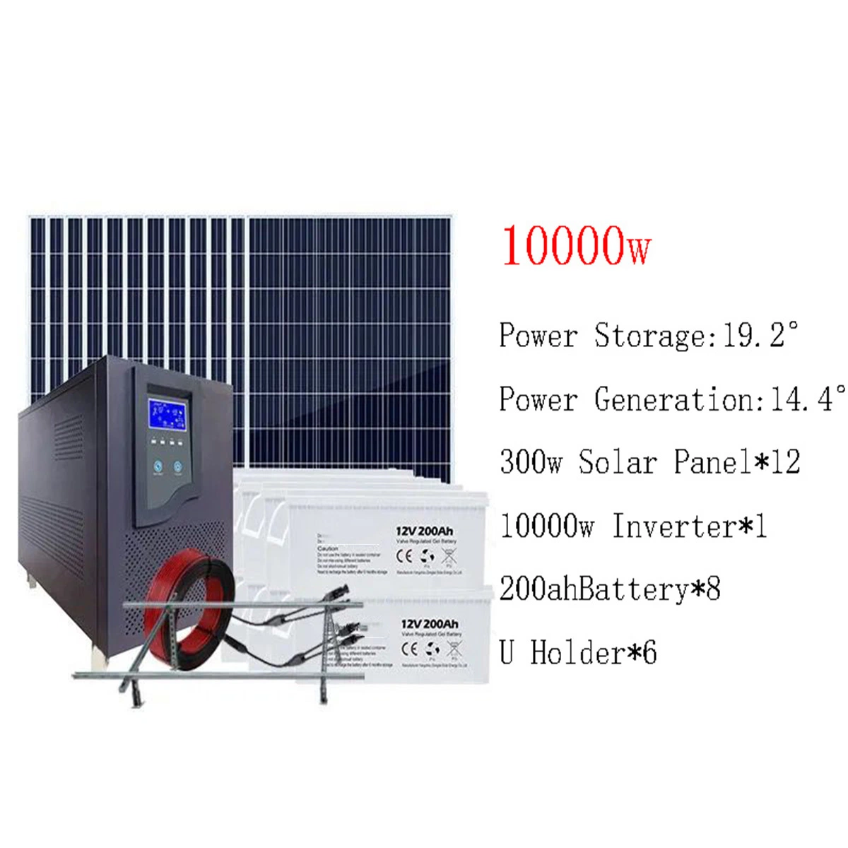 Solar Generator 220V 300W Output for Home Lighting Support TV Fan Solar Energy Power System