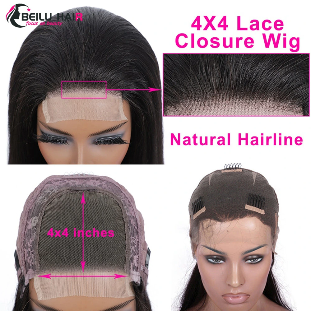 Cheap Full Lace Wig Human Hair Fast Shipping Straight Frontal Natural Black Hair