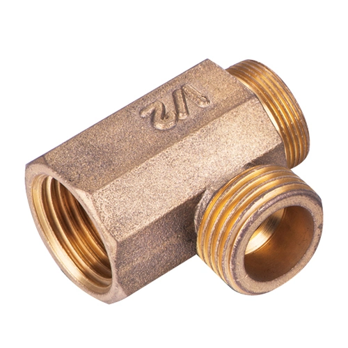 Plumbing Pipe Fittings, Forging Brass Lockable Brass Elbow Tee, Brass Fitting