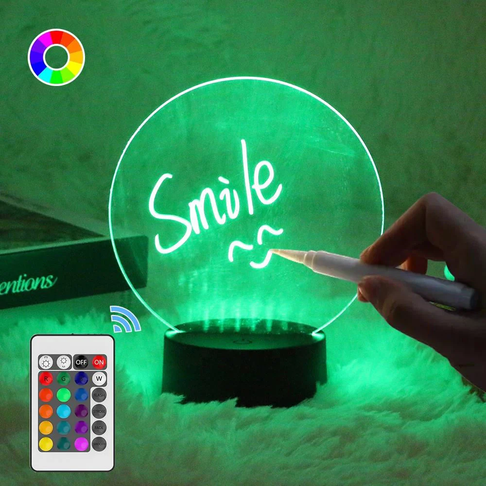 لوحة كتابة مبتكرة DIY RGB LED قابلة للتبديلها