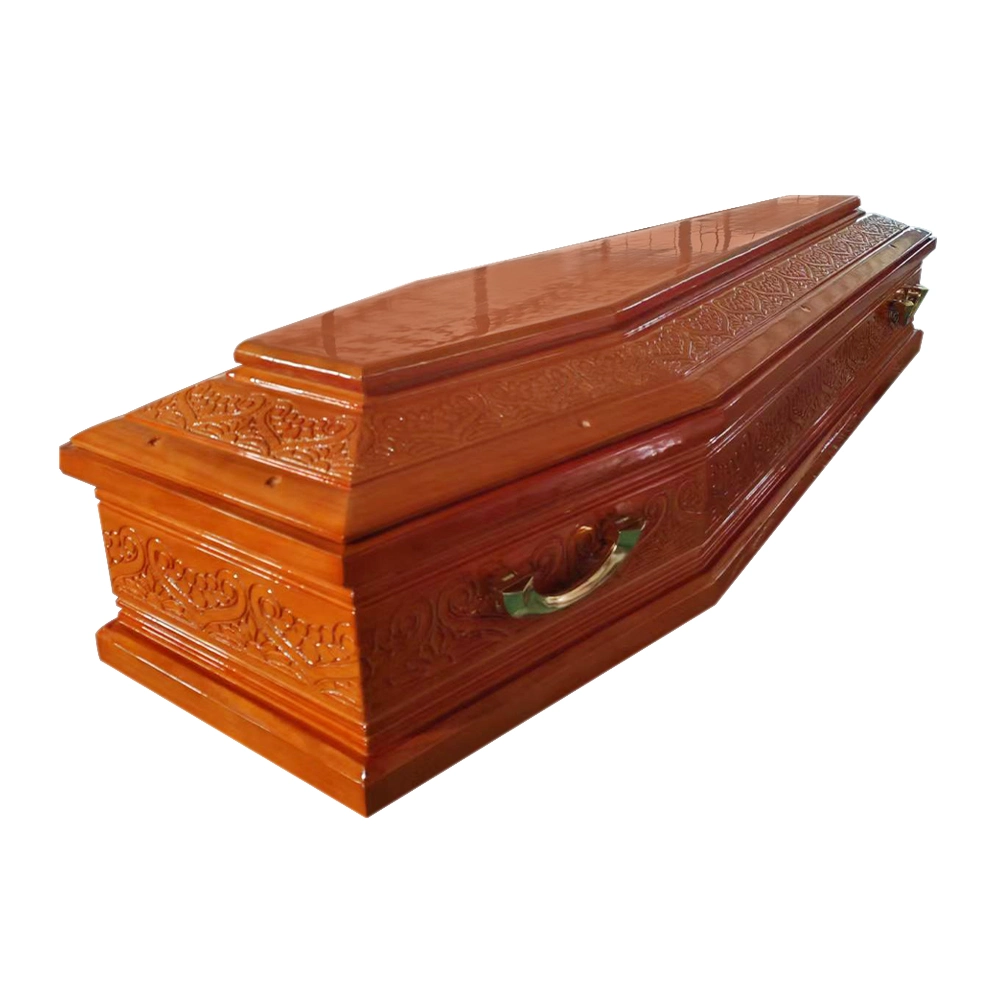 Funeral Adult Cheap Wood Coffins with Best Painting Manufacturer