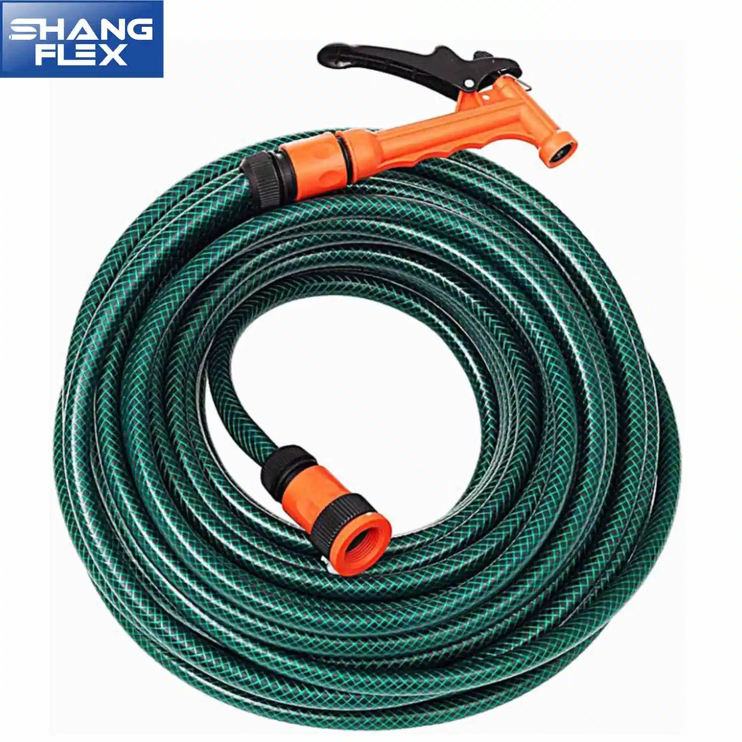 Anti Kink PVC Garden Hose with Spray Gun Fittings Set Water Hose