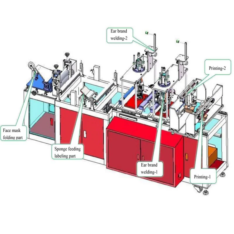 China Jingwei marca automática N95 máscara de rosto fazer máquina