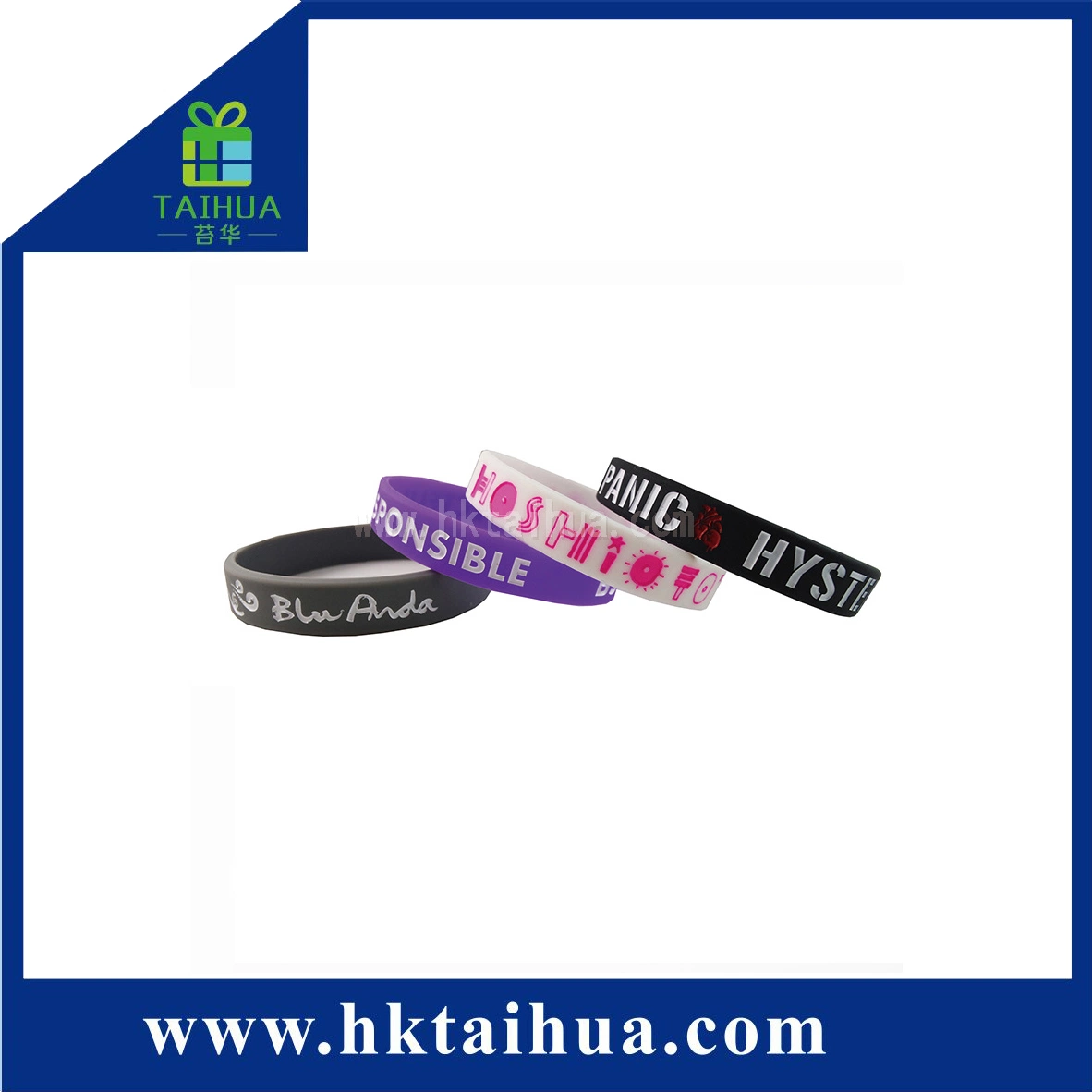 Wholesale/Supplier Cheap Colorful Logo Printed Silicone Bracelet/ Wristband