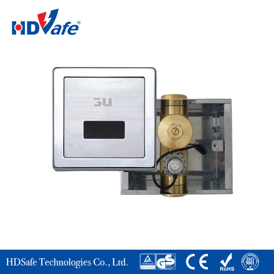 Bath Concealed Automatic Toilet Flush Infrared Sensor Valve with Push Button