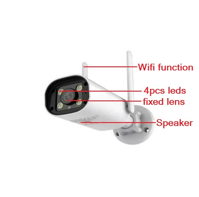 Smart IR Night Vision da Fsan áudio sem fios WiFi bidirecional Câmara CCTV IP Bullet fixa