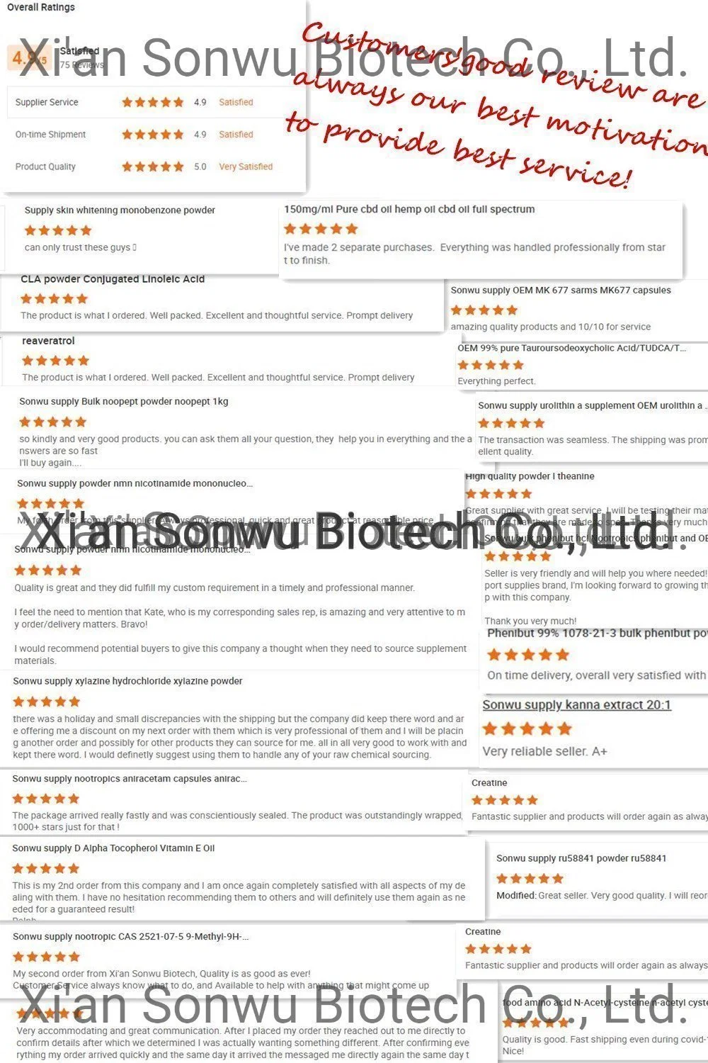 Alimentação Sonwu Nootropics CAS 1270138-40-3 matérias em pó Nsi 189