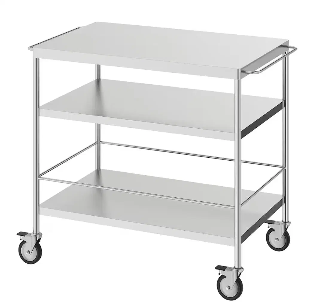 Chariot de rayonnage en acier inoxydable 304 fils chariot mobile chariot de cuisine Stockage commercial