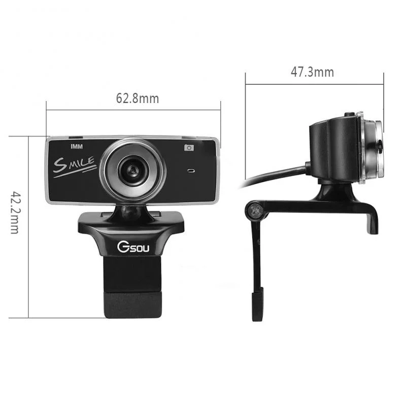 USB 2.0 HD Webcam Camera with Mic Microphone for Computer PC Laptop Tab Conference Webcast