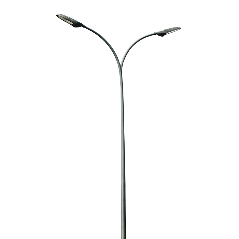 Pulverbeschichtung LED Street Light Pole mit Einzel-/Doppelarm Mit Fabrikpreis