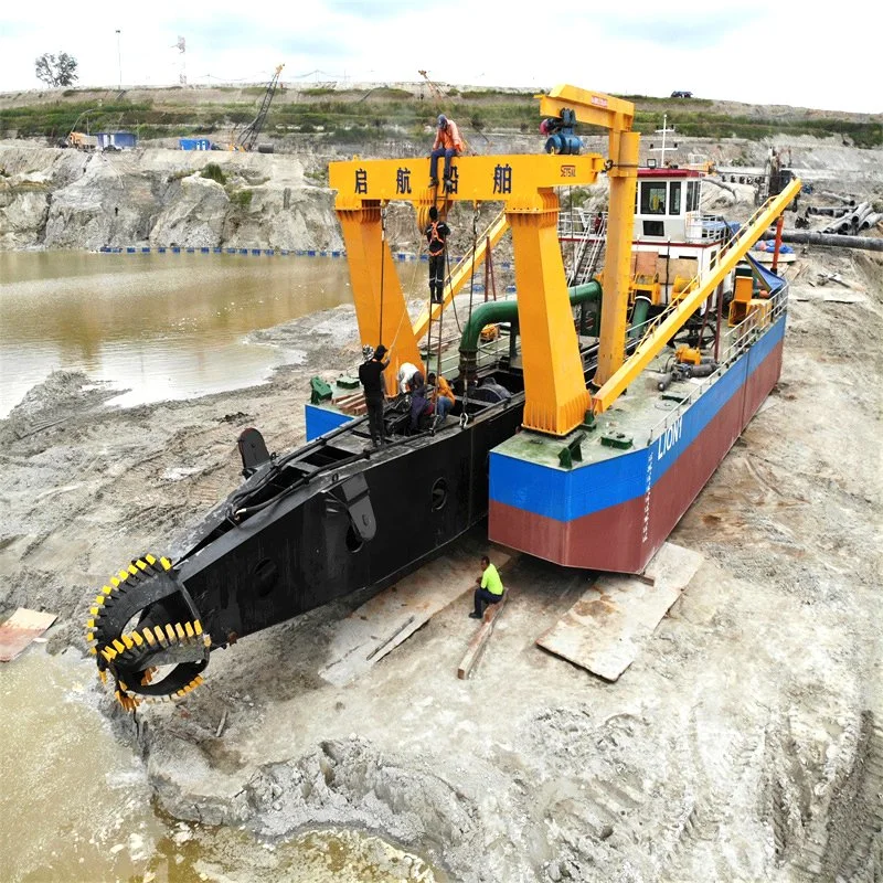 Máquina de dragagem de sucção de corte de areia com fluxo de água totalmente novo e automático personalizado de 3500/4000/5000/6000m3 / Máquina de dragagem de mineração a diesel hidráulica / lama para equipamento de draga.