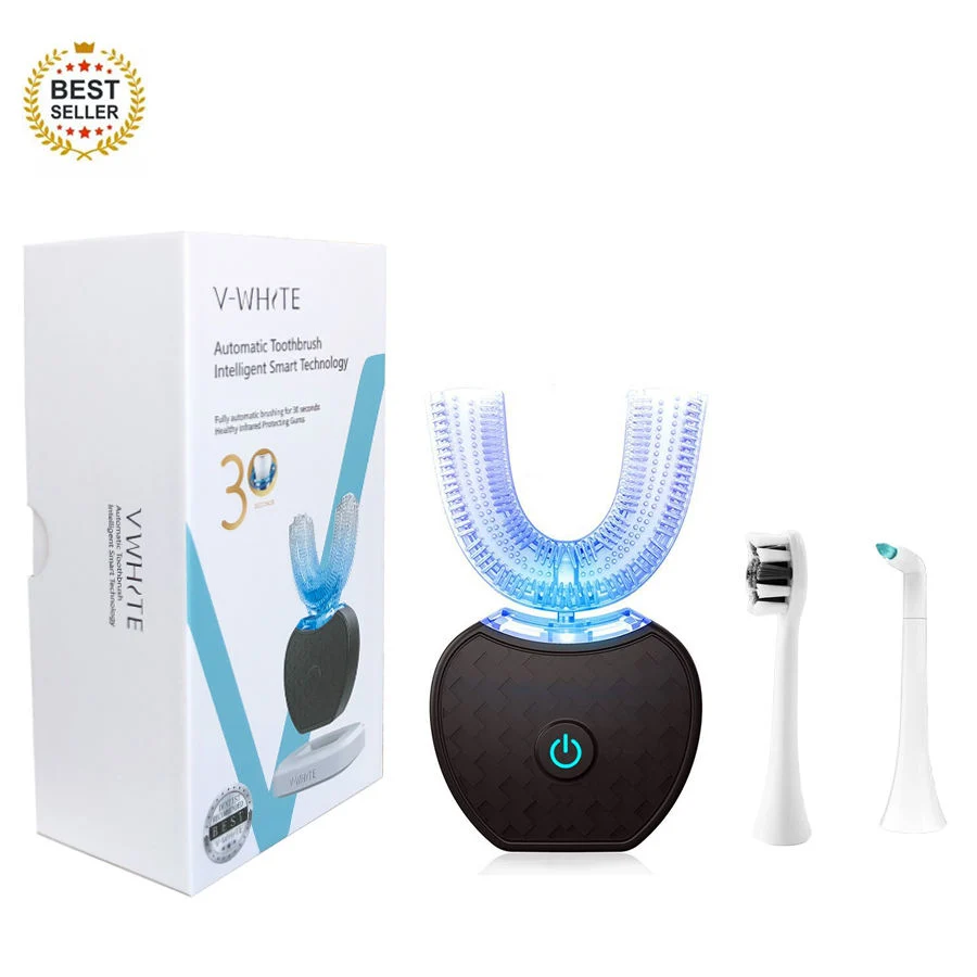 Rechargeable Black Smart Sonic Travel U Soft Toothbrush Set Electric Toothbrush