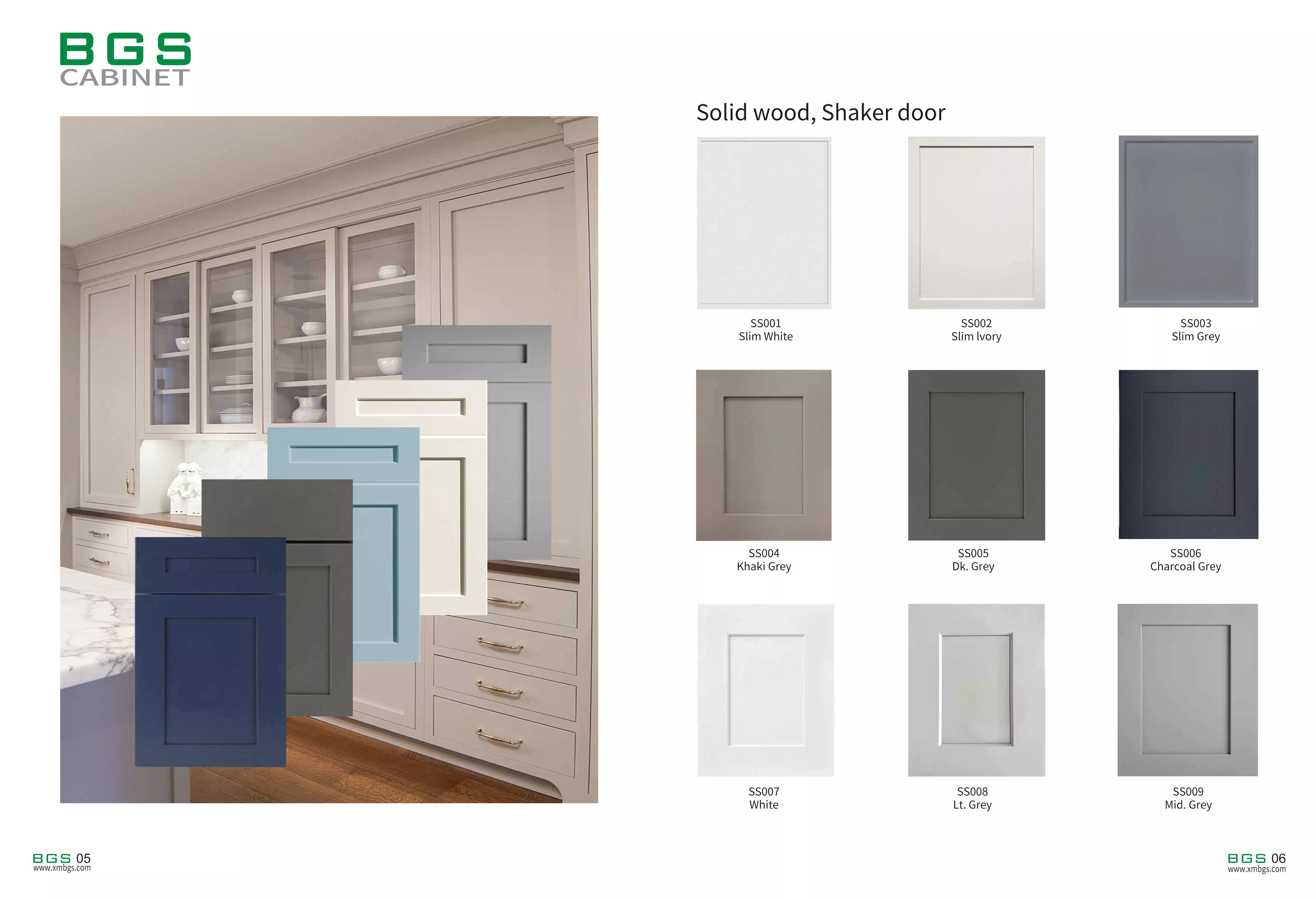 Popular Shaker Style Solid Wood America Standard Kitchen Cabinets