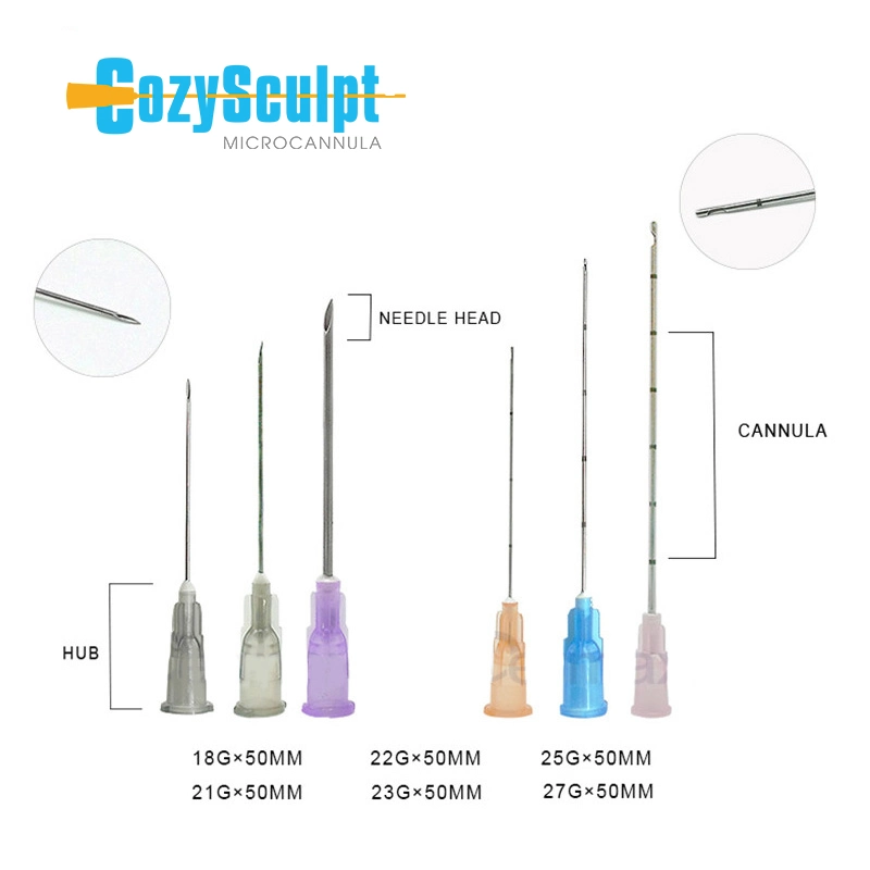 Cozysculpt ästhetische medizinische Kanüle Einweg Stahl Blunt Spitze Nadel für Einspritzung Der Füllmaschine