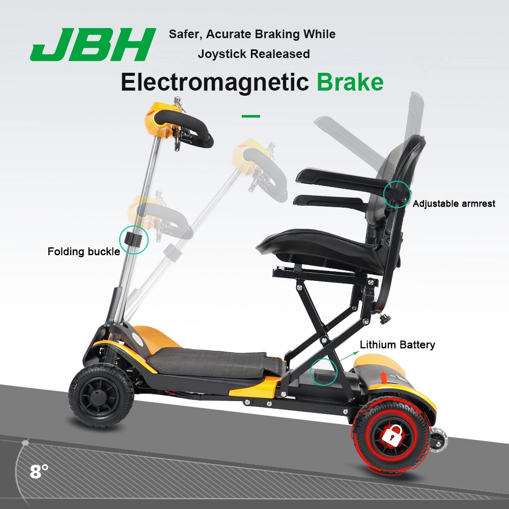 Jbh Medical 7.5" pu pneus Electric Mobility scooters rabattables avec MOTEUR 270 W CE ET FDA