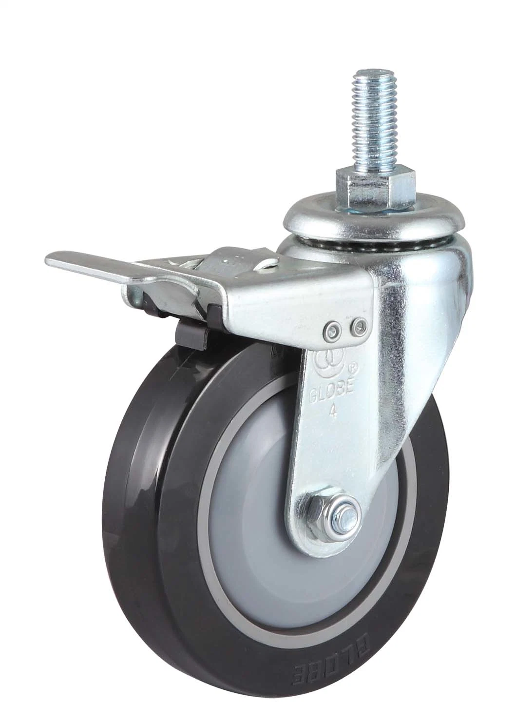 3", 4", 5" PU Flat Caster Bolt Hole Trolley Wheel