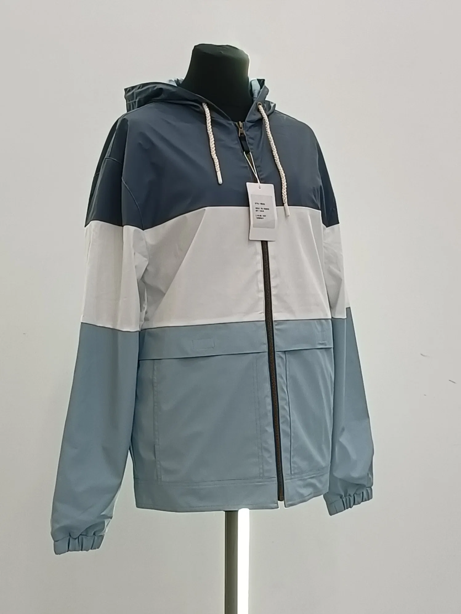 PU Jacket with Hood Raincoat Waterdproof Men Garment