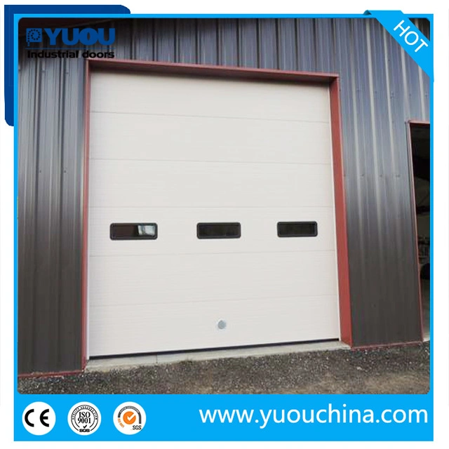 Industrial Automatic Overhead Steel Thermal Insulated Vertical Lifting Sectional Door