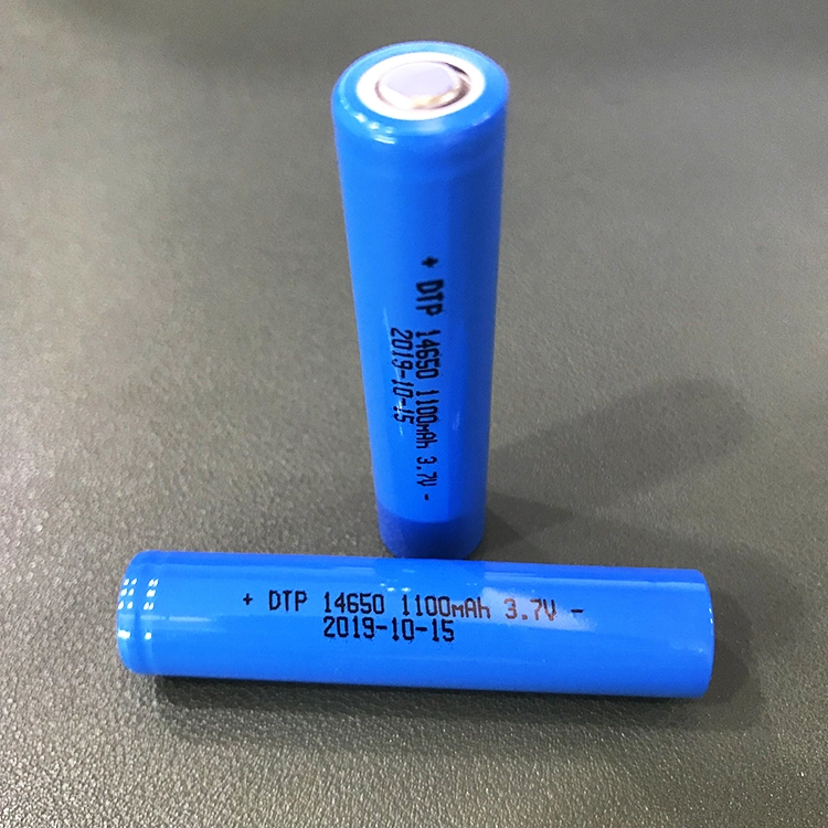 Dtp Round Rechargerable Battery Cell 3.7V 1100mAh Li-ion Battery