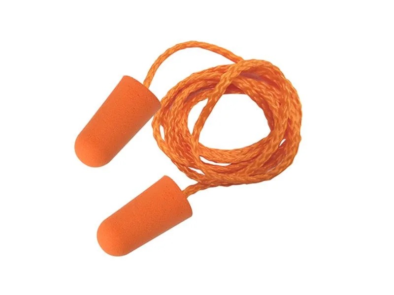 CE En352-2: 2003 Silicone Ear Plugs with String PP Box PPE Hearing Protection Corded Silicone Ear Plugs Corded Protective Ear Plugs with Box