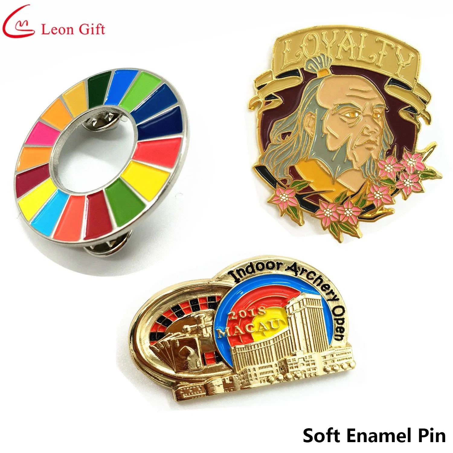 Insigne fournisseur professionnel de gros logo personnalisé Metal Crafts 3D Bouton Style Anime Cartoon Awards Brooch Mou Dur Épinglette d'émail