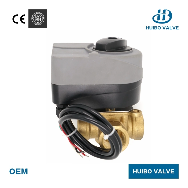 Three-Way Mixing Water Automatic Motorized Brass Ball Valve