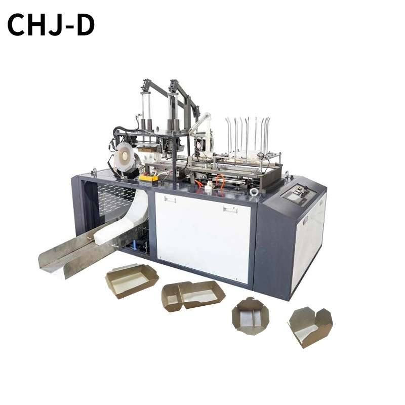 Mechanical System Paper Lunch Box Food Tray Forming Making Machine One-Line Production (CHJ-D60/120)