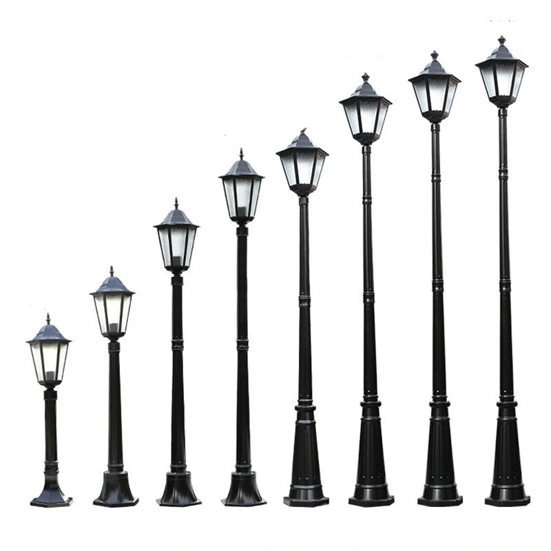 Outdoor European Antique Garden Lights Decorative Power Street Lamp Lighting Road Waterproof Modern Poles LED Solar Street Light